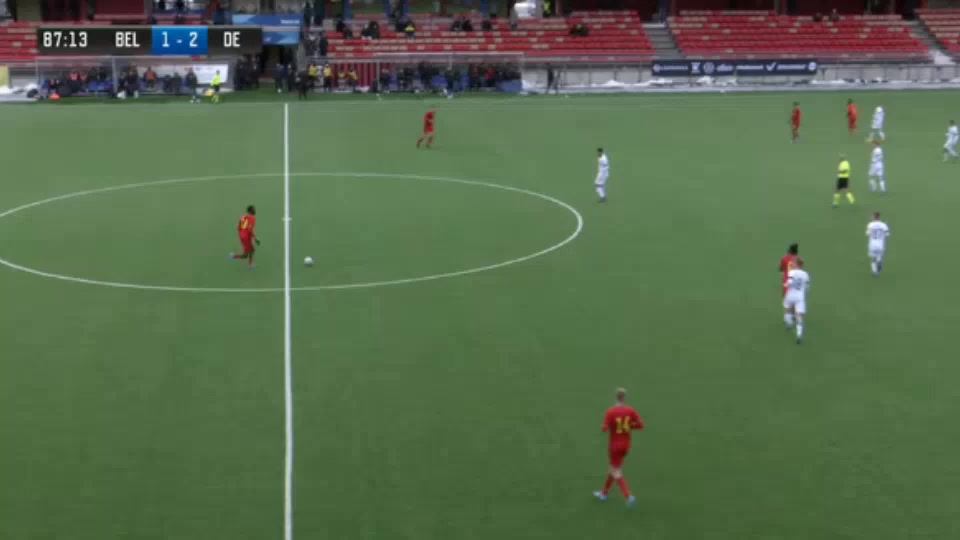 UEFA U19 Belgium U19 Vs Germany U19  Goal in 89 min, Score 2:2