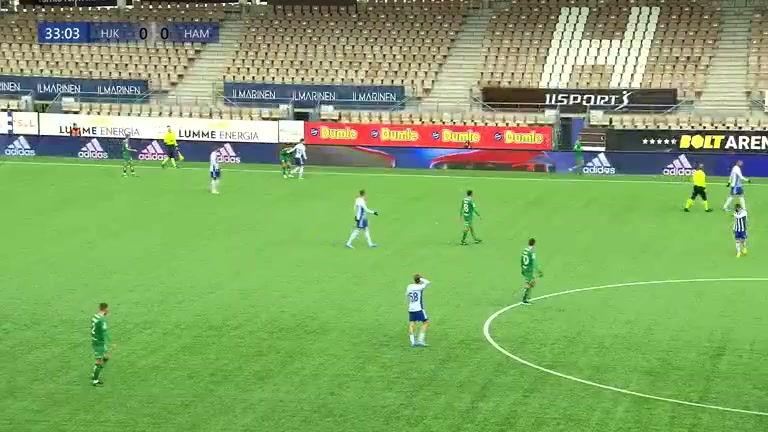 INT CF HJK Helsinki Vs Hammarby 38 phút Vào, ghi bàn 1:1