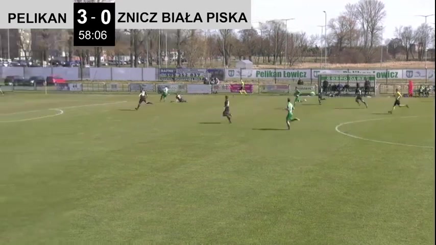 IV liga Pelikan Lowicz Vs MLKS Znicz Biala Piska  Goal in 58 min, Score 4:0