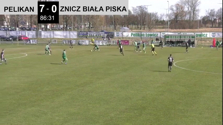 IV liga Pelikan Lowicz Vs MLKS Znicz Biala Piska  Goal in 87 min, Score 8:0