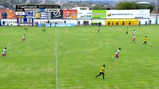 EC D2 Chacaritas SC Vs CD El Nacional  Goal in 91 min, Score 3:2