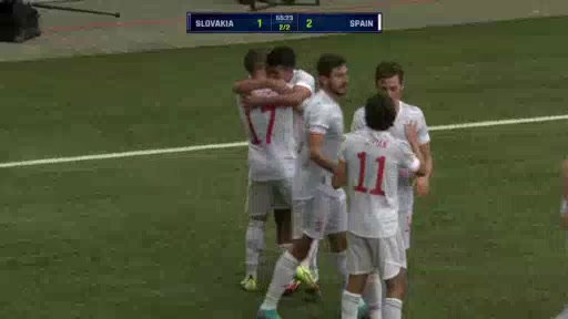 UEFA  U21Q Slovakia U21 Vs Spain U21 65 ทำประตู Sergio Gómez Martín ประตู, ทำคะแนน 1:2