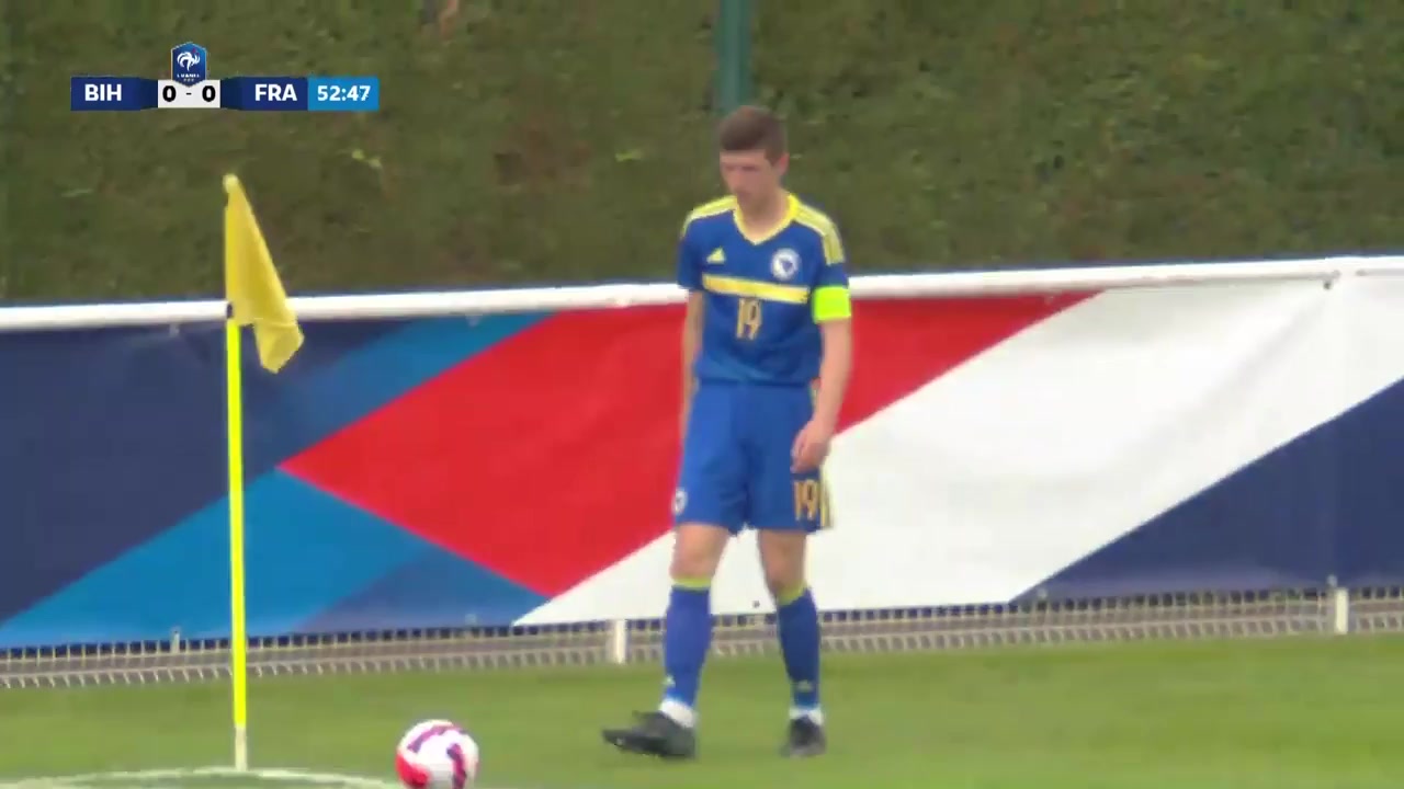 UEFA U19 Bosnia U19 Vs France U19 Filip Čuić Goal in 53 min, Score 1:0