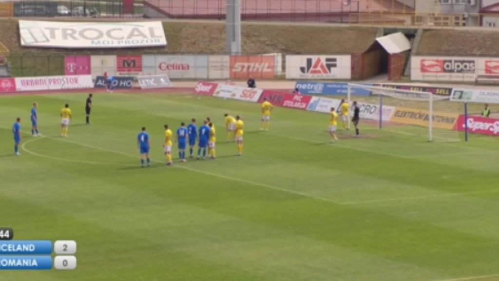 UEFA U19 Iceland U19 Vs Romania U19 Sigurgeirsson Goal in 71 min, Score 3:0