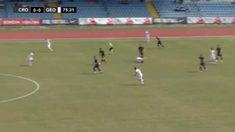 UEFA U19 Georgia U19 Vs Croatia U19 Mamageishvili Goal in 76 min, Score 1:0