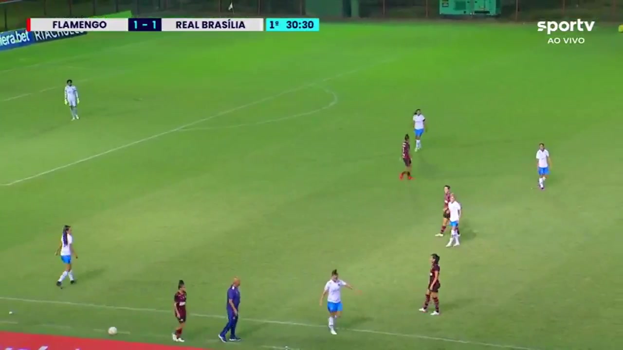 CBF（W） Flamengo/RJ (w) Vs Real Brasilia FC (w)  Goal in 30 min, Score 2:1