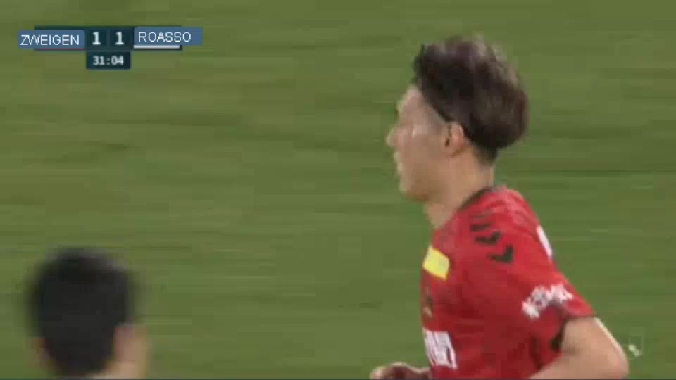 JPN D2 Zweigen Kanazawa FC Vs Roasso Kumamoto Hiroya Matsumoto Goal in 31 min, Score 1:1