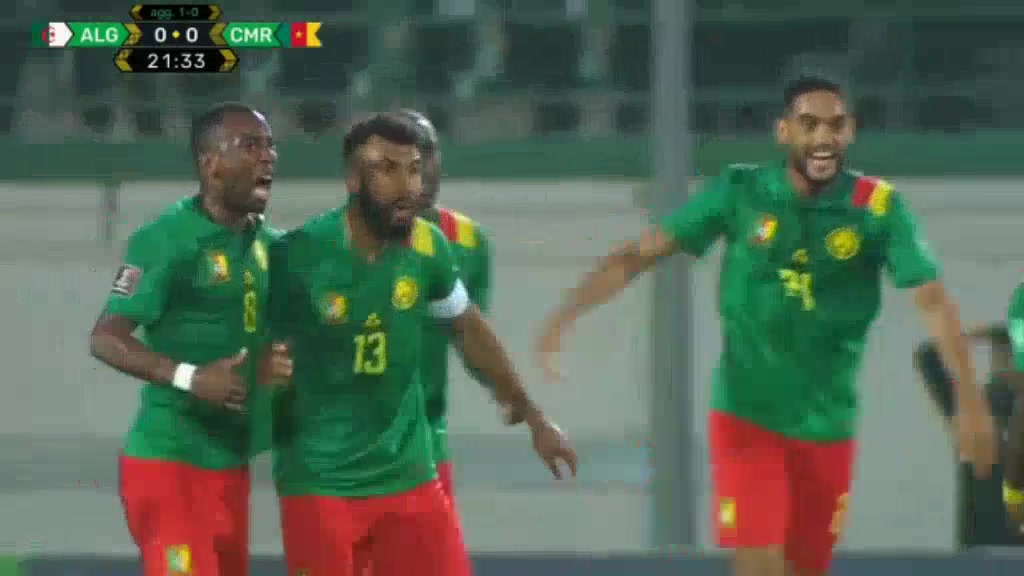 WCPAF Algeria Vs Cameroon Eric Maxim Choupo-Moting Goal in 21 min, Score 0:1