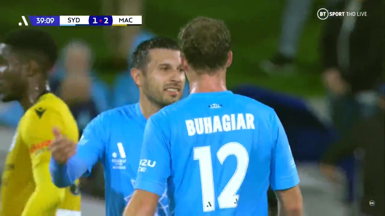 AUS D1 Sydney FC Vs FC Macarthur 38 phút Trent BuhagiarVào, ghi bàn 1:2