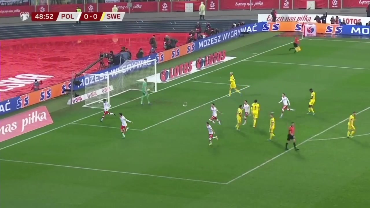WCPEU Poland Vs Sweden Robert Lewandowski Goal in 50 min, Score 1:0