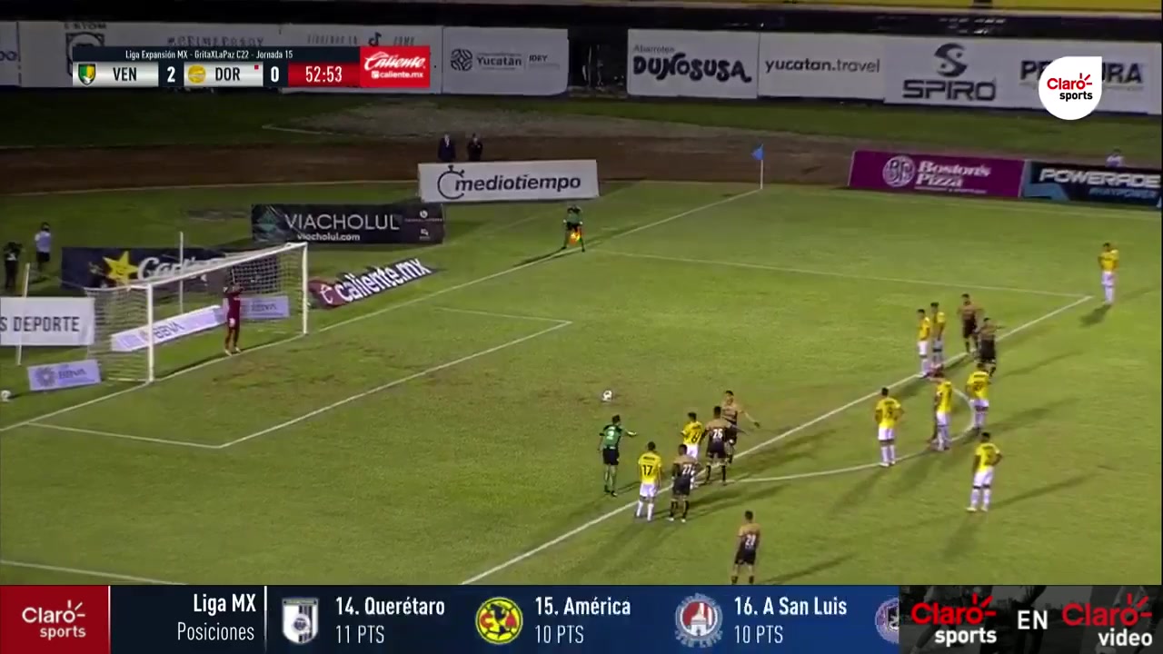 MEX D2 Venados FC Vs CSyD Dorados de Sinaloa M. Oceana Goal in 53 min, Score 2:1