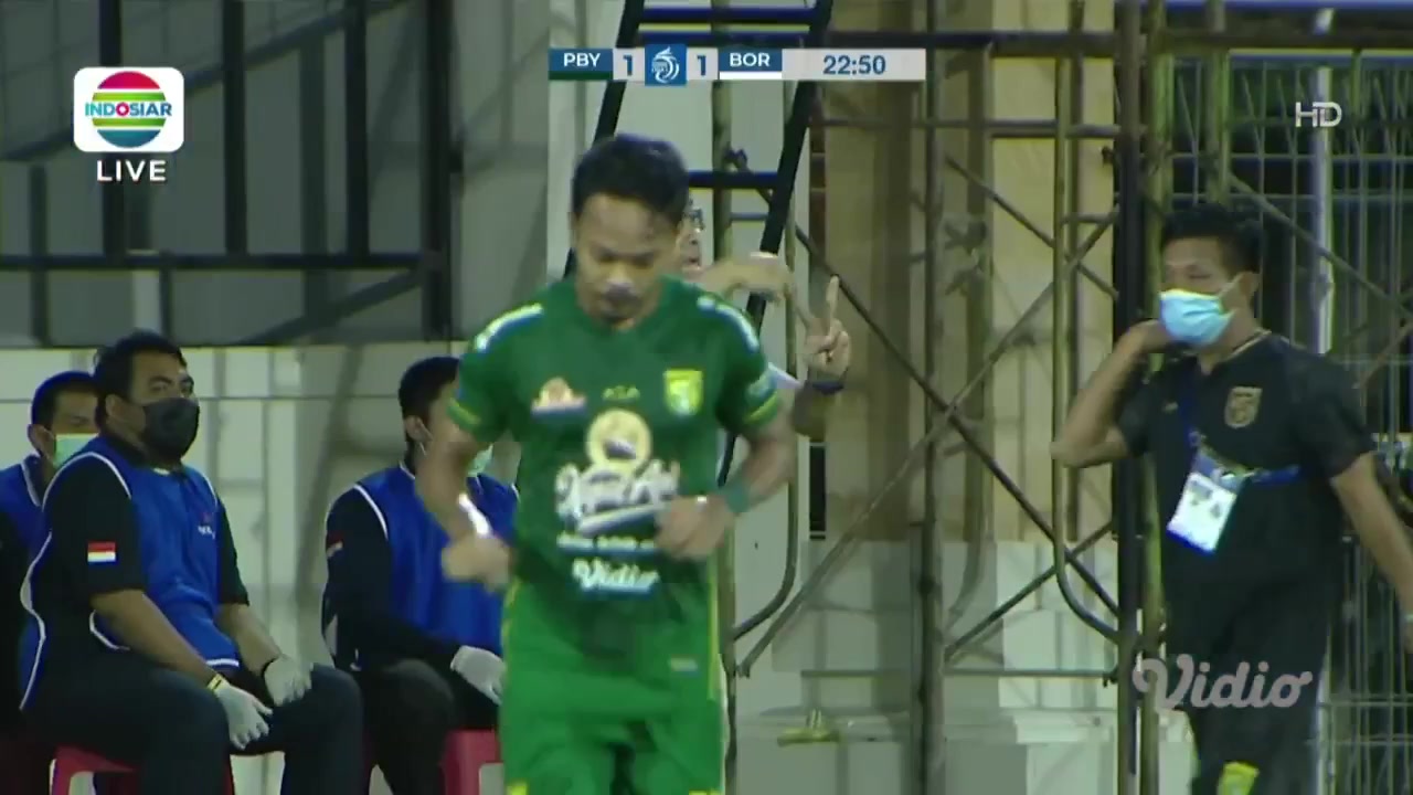 IDN ISL Persebaya Surabaya Vs Borneo FC Taisei Marukawa Goal in 22 min, Score 1:1