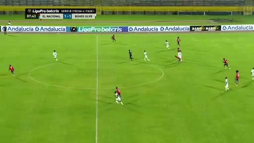 EC D2 CD El Nacional Vs Buhos ULVR Frank Obando Goal in 88 min, Score 2:1