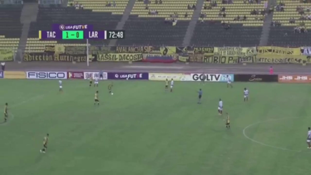 VEN D1 Deportivo Tachira Vs Deportivo Lara  Goal in 74 min, Score 2:0