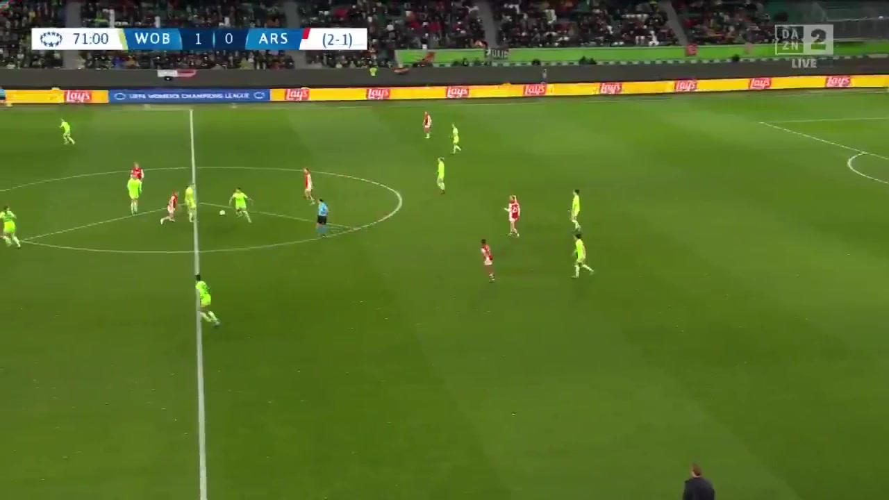 UEFA WUC VfL Wolfsburg (w) Vs Arsenal (w) Leah Williamson Goal in 72 min, Score 2:0