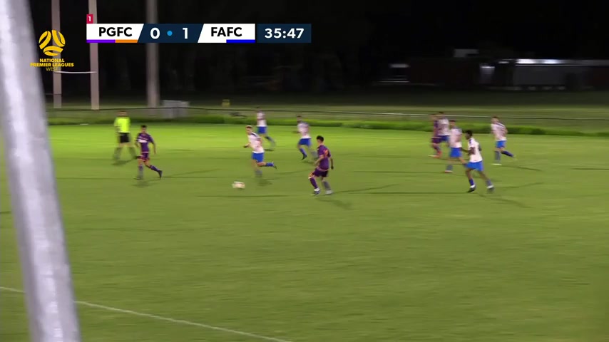 WAUS D1 Perth Glory (Youth) Vs Floreat Athena Edwards Goal in 36 min, Score 1:1