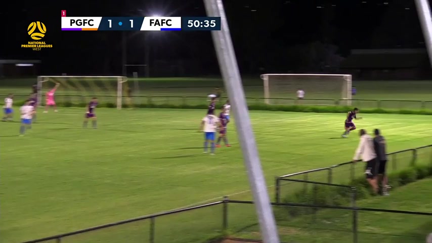 WAUS D1 Perth Glory (Youth) Vs Floreat Athena  Goal in 52 min, Score 1:2
