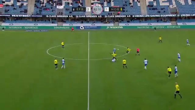 DEN D1 Esbjerg Vs Hobro 92 ทำประตู Mikkel Pedersen ประตู, ทำคะแนน 2:2