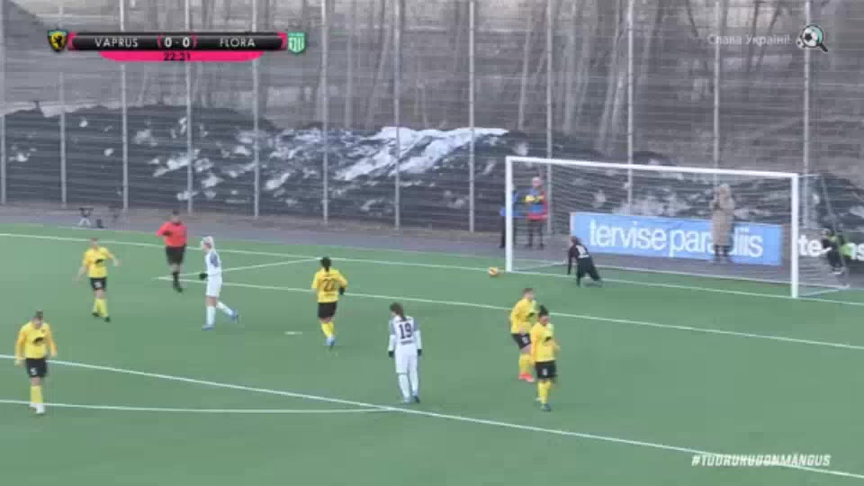 EST WD2 Vaprus Parnu (w) Vs FC Flora Tallinn (w) Kristina Teern Goal in 24 min, Score 0:1