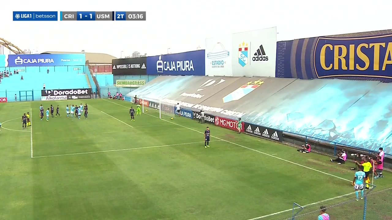 PER D1 Sporting Cristal Vs Dep.San Martin Joao Grimaldo Goal in 49 min, Score 2:1