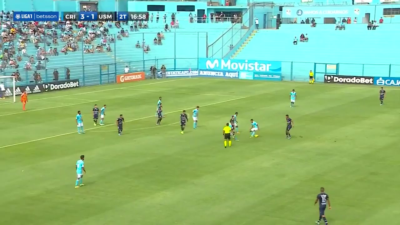 PER D1 Sporting Cristal Vs Dep.San Martin Joao Grimaldo Goal in 63 min, Score 4:1