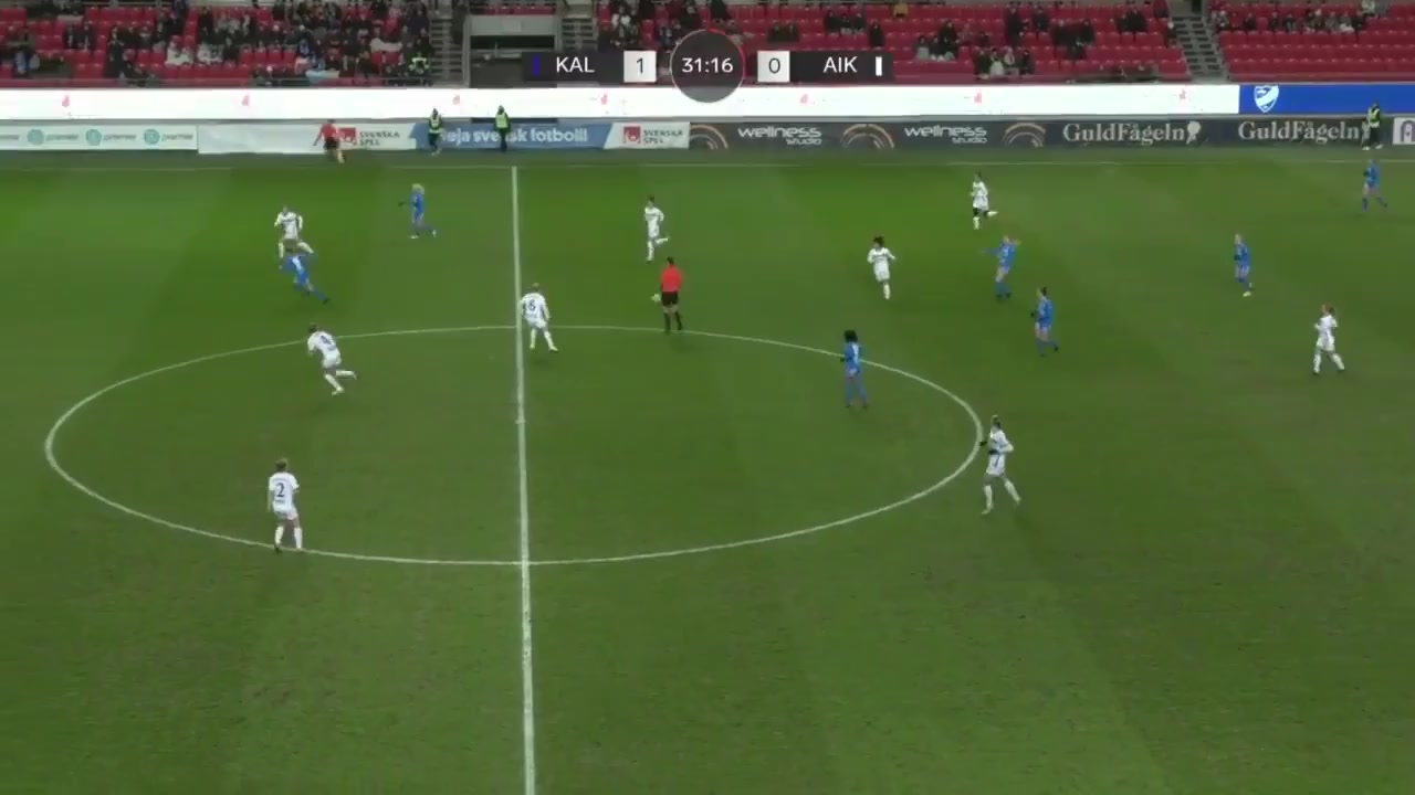SWE WD1 IFK Kalmar (w) Vs AIK Solna (w) Kemppi Goal in 31 min, Score 2:0