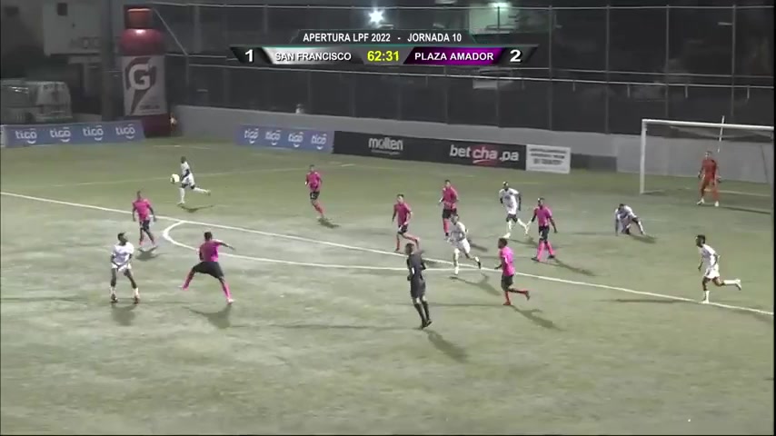 LPF San Francisco FC Vs Plaza Amador Luis Tejada Goal in 64 min, Score 2:2