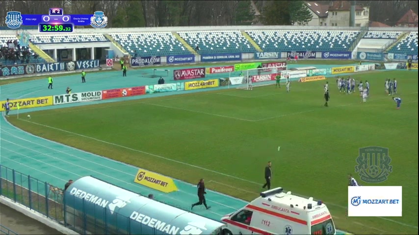 ROM D2 CSM Politehnica Iasi Vs Dacia Unirea Braila  Goal in 78 min, Score 1:0