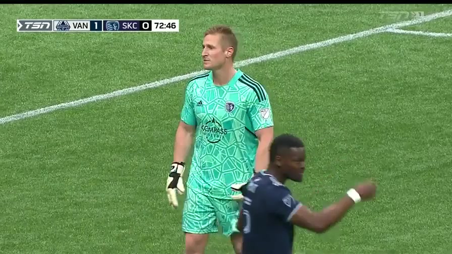 MLS Vancouver Whitecaps Vs FC Kansas City 73 ทำประตู Ryan Raposo ประตู, ทำคะแนน 1:0