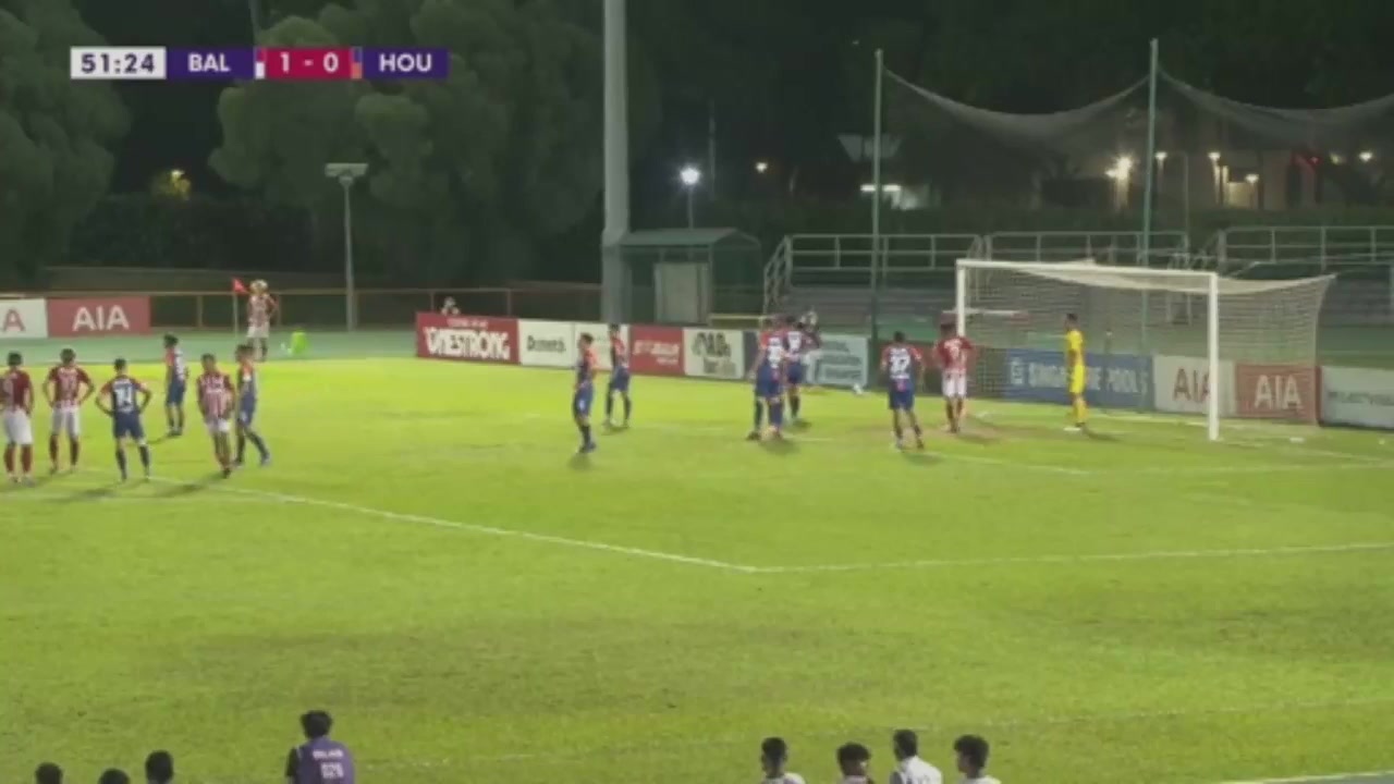 新加坡联 卡沙 Vs 后港联 51分Ensar Brunčević进球,比分2:0