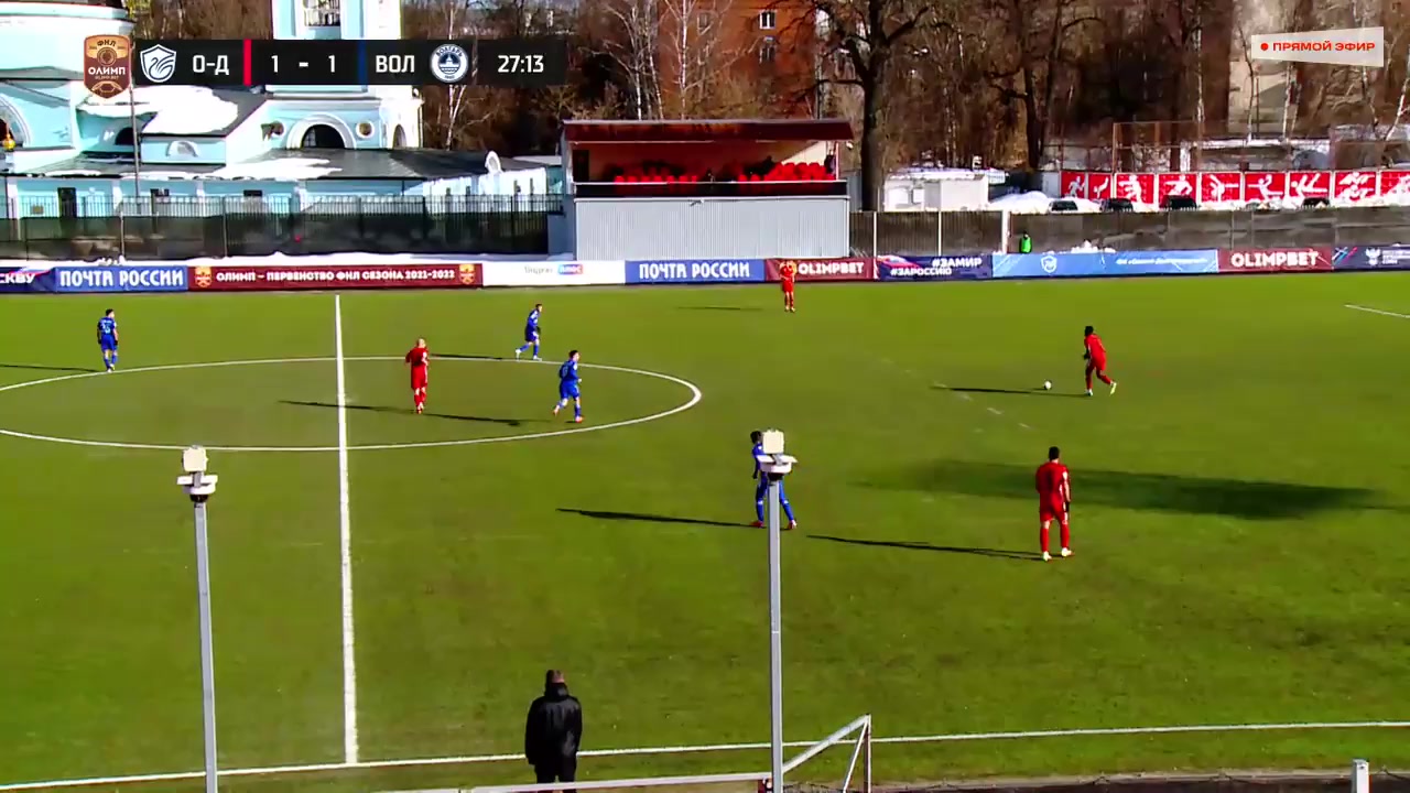 RUS D1 Dolgiye Prudy Vs Volgar-Gazprom Astrachan Eduard Bulia Goal in 28 min, Score 2:1