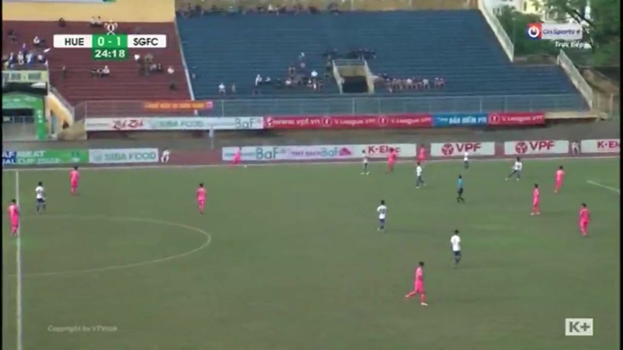 VIE Cup Huda Hue Vs Sai Gon FC Pham Cong Hien Goal in 24 min, Score 0:2
