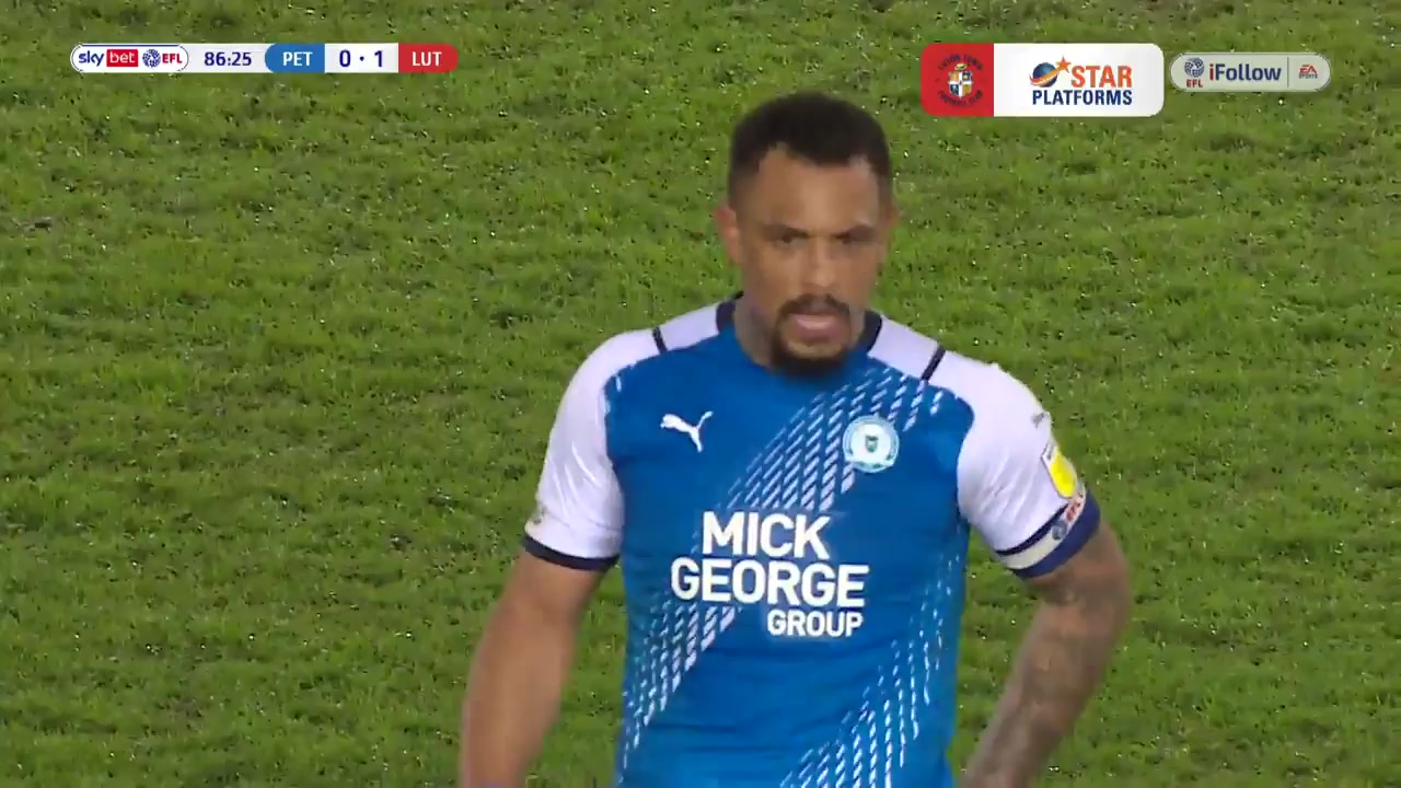 ENG LCH Peterborough United Vs Luton Town 86 ทำประตู Jonson Scott Clarke-Harris ประตู, ทำคะแนน 1:1