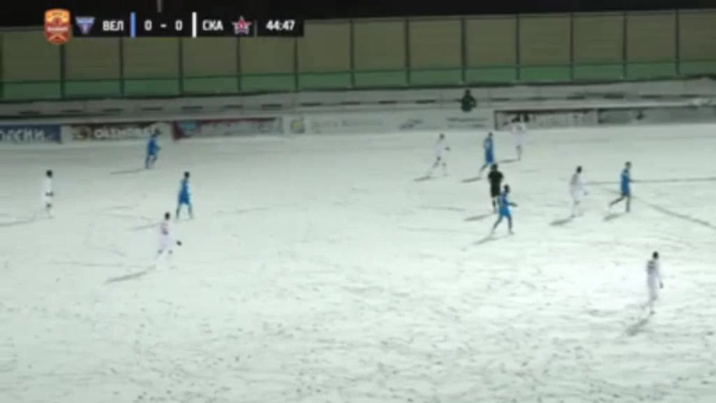 RUS D1 Veles Vs SKA Khabarovsk Roman Manuylov Goal in 45+ min, Score 0:1