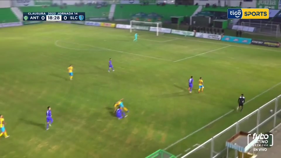 GUA D1 Antigua GFC Vs Santa Lucia Cotzumalguapa Thales Goal in 19 min, Score 0:1