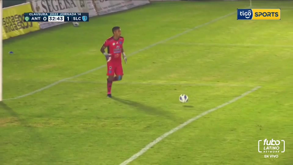 GUA D1 Antigua GFC Vs Santa Lucia Cotzumalguapa Pedro Baez Goal in 33 min, Score 1:1