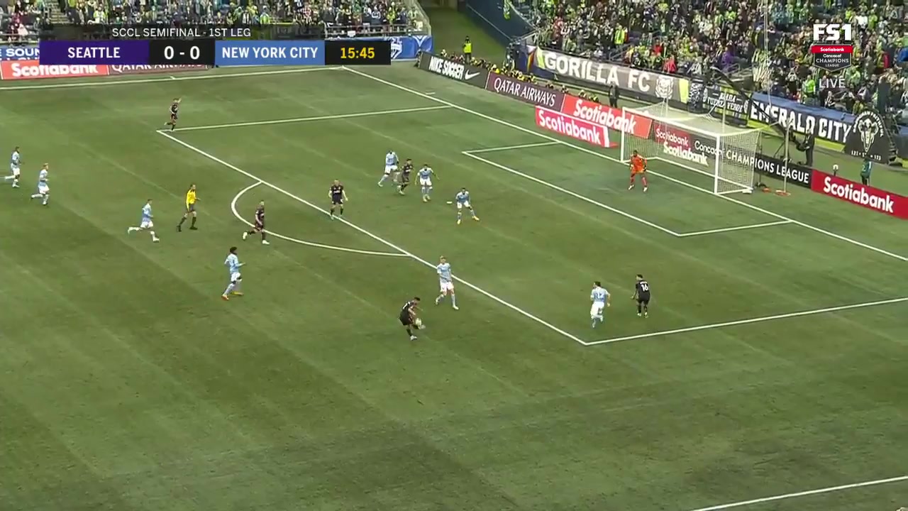 344 Seattle Sounders Vs New York City FC 15 skor gol Albert Rusnak, skor 1:0