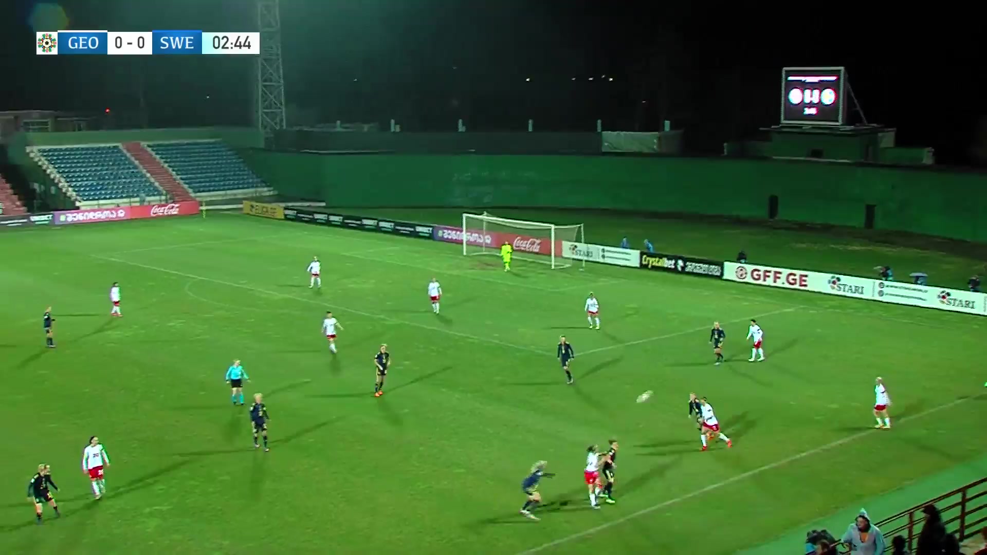 WWCPE Georgia (w) Vs Sweden (w) 2 ทำประตู  ประตู, ทำคะแนน 0:1