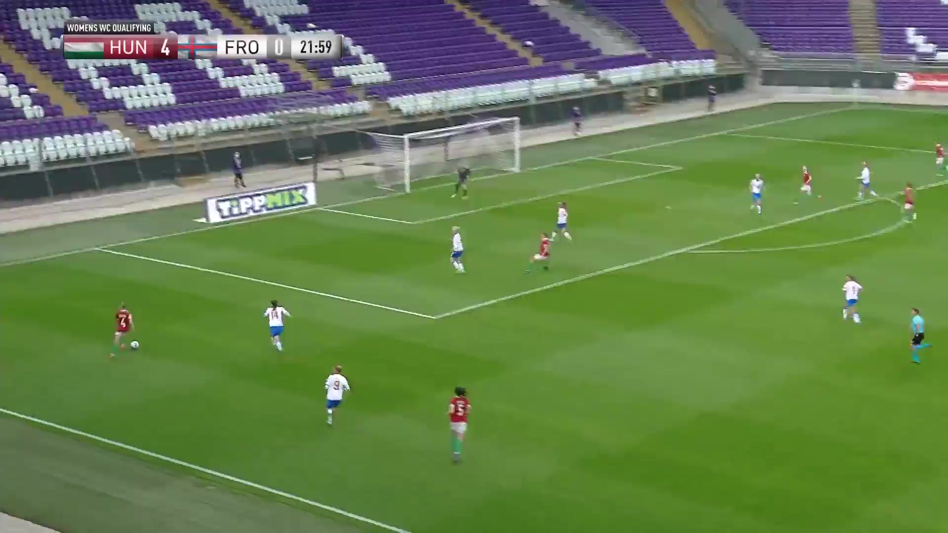 WWCPE Hungary (w) Vs Faroe Islands (w) Evelin Fenyvesi Goal in 21 min, Score 5:0