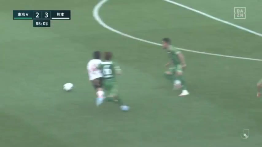 日职乙 东京绿茵 Vs 熊本深红 85分东山 达稀进球,比分2:3