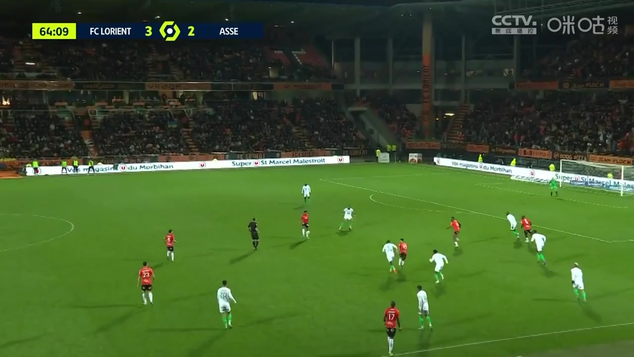 Ligue1 Lorient Vs Saint Etienne 64 ทำประตู Ibrahima Kone ประตู, ทำคะแนน 4:2