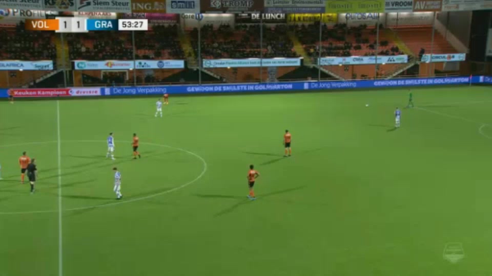 HOL D2 Volendam Vs De Graafschap Daryl van Mieghem Goal in 55 min, Score 2:1