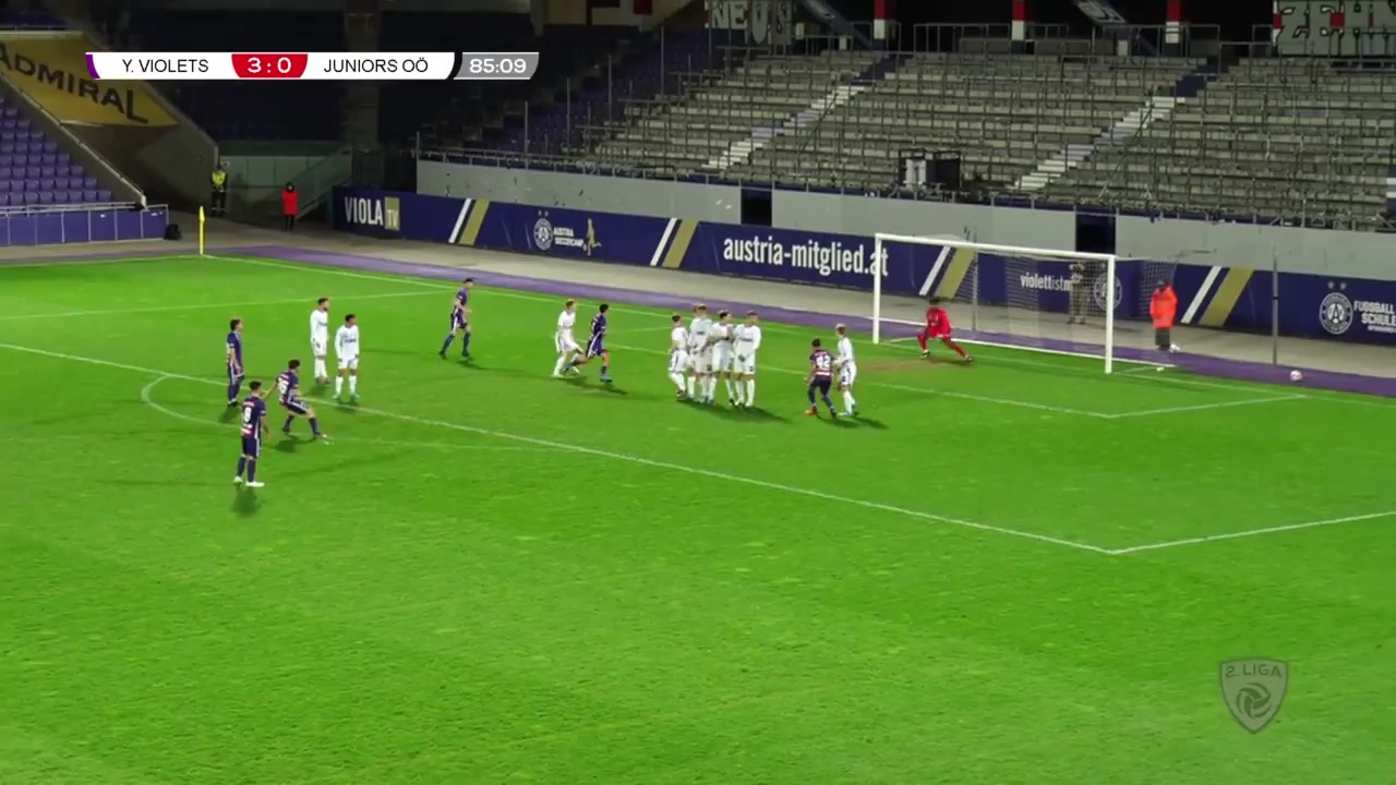 AUT D2 Austria Wien (Youth) Vs FC Superfund Pasching Florian Fischerauer Goal in 87 min, Score 4:0