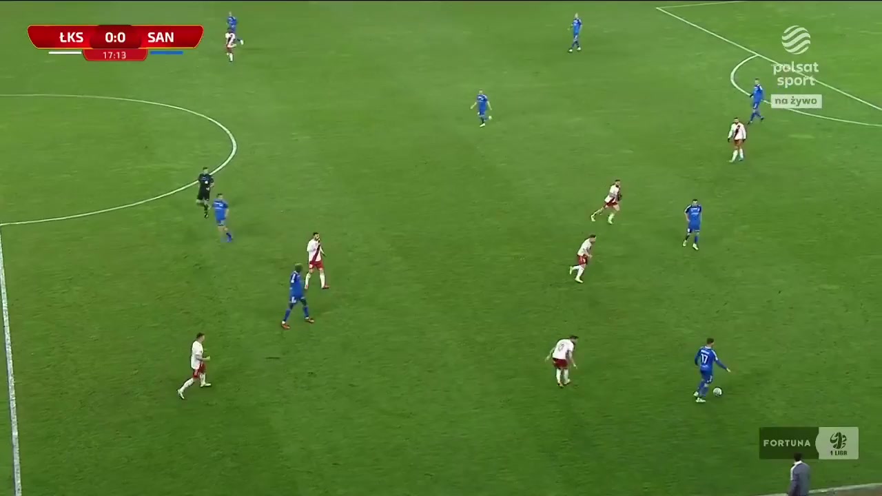 POL D1 LKS Lodz Vs Sandecja Nowy Sacz Pirulo Goal in 18 min, Score 1:0
