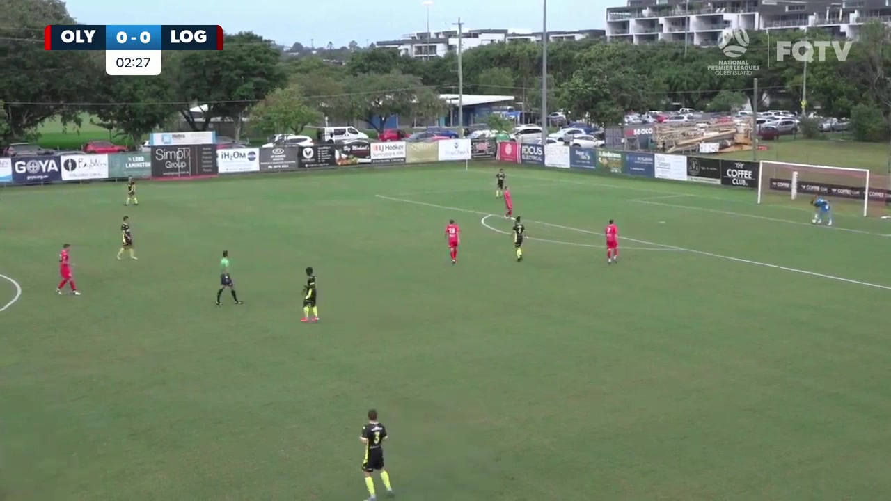 AUS QSL Brisbane Olympic United FC Vs Logan Lightning Jelacic Goal in 3 min, Score 1:0