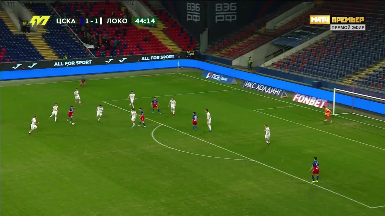 RUS YthC CSKA Moscow  (R) Vs Lokomotiv Moscow Youth Bagrintsev Goal in 44 min, Score 2:1