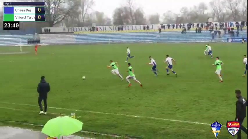 ROM D2 Unirea Dej Vs ACS Viitorul Pandurii Targu Jiu Dodoi Goal in 23 min, Score 0:1