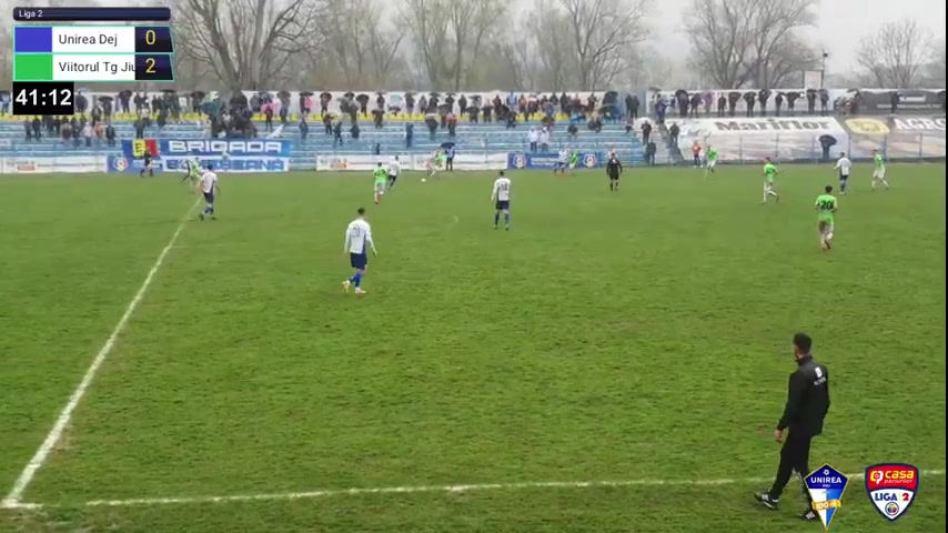 ROM D2 Unirea Dej Vs ACS Viitorul Pandurii Targu Jiu Pop Goal in 41 min, Score 1:2