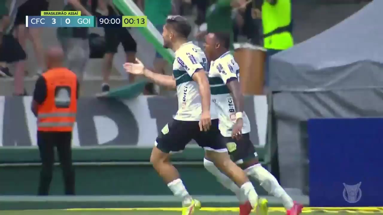 BRA D1 Coritiba PR Vs Goias 90 phút Nazario AndreyVào, ghi bàn 3:0