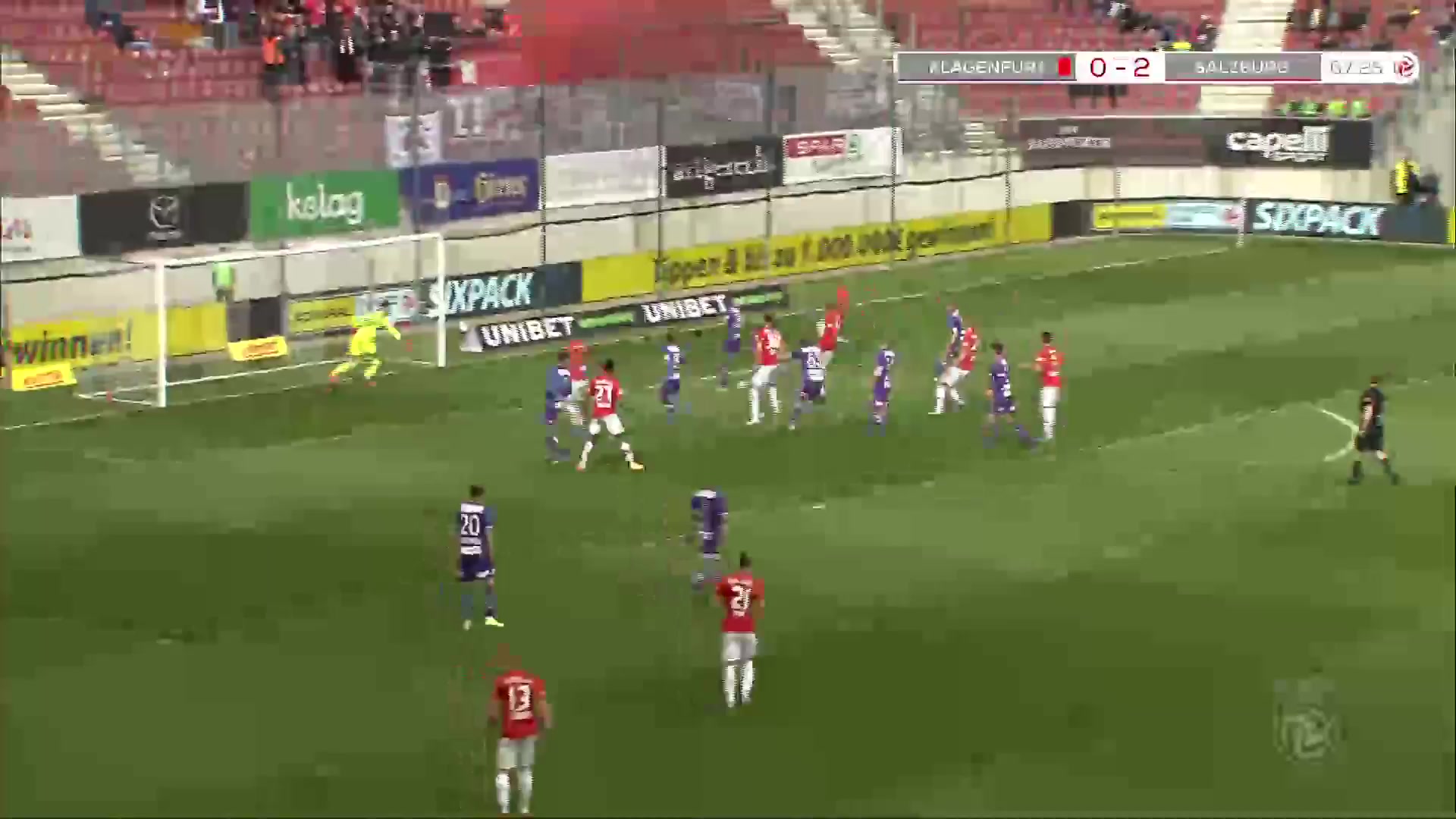 3 SK Austria Klagenfurt Vs Red Bull Salzburg 67 skor gol Maurits Kjaergaard, skor 0:3